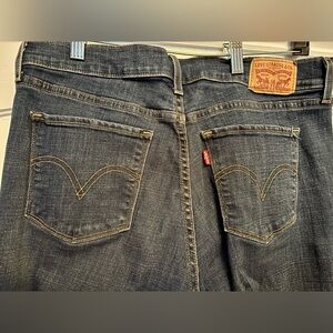 Levi's Blue Jeans with Tan Stitching Classic Straight